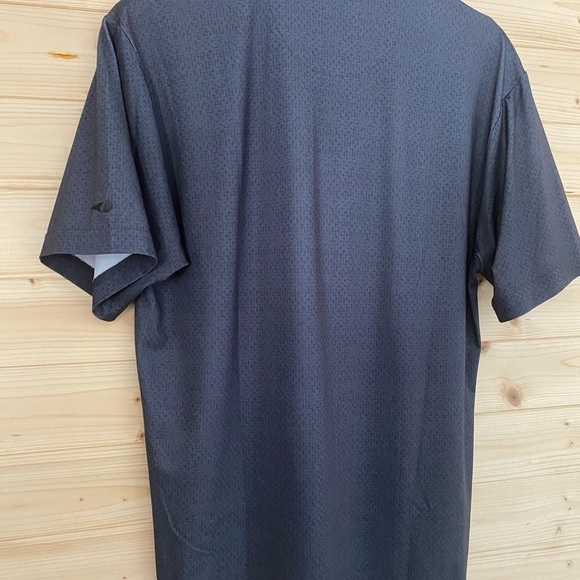 Men's Small GRAND SLAM 360 Motion Flow Dark Gray & Blue Pattern Performance Polo - Picture 3 of 7
